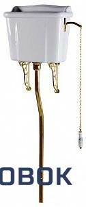 Фото Механизм смыва и сливная труба для навесного бачка Am.Pm 5 O’Clock золото