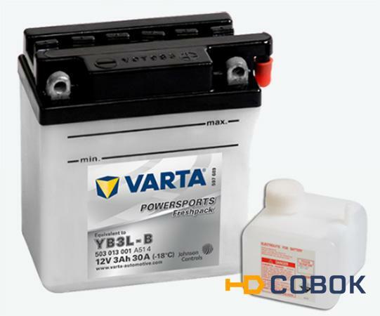 Фото Аккумулятор мото Varta Funstart Freshpack 503013 (YB3L-B) 503 013 001 A51 4 3Ач обр.