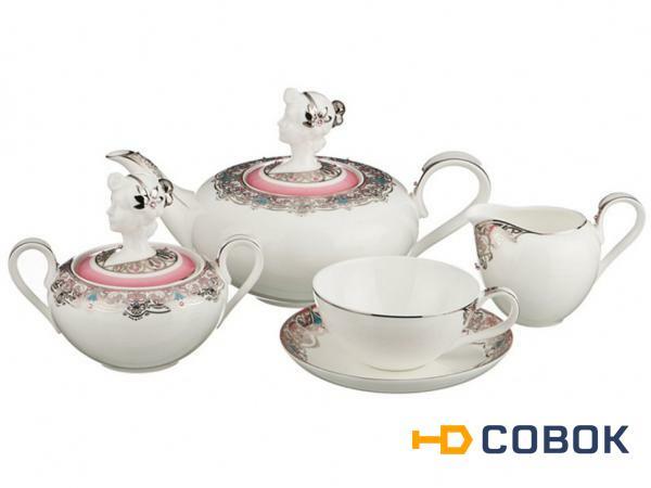 Фото Чайный сервиз на 6 персон 15 пр.1000/250200/300 мл. Porcelain Manufacturing (22-1057)