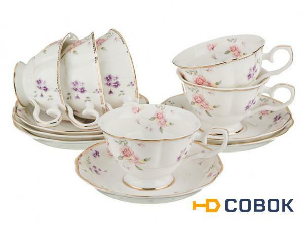 Фото Чайный набор на 6 персон 12пр "пасадена" 200мл Porcelain Manufacturing (779-090)