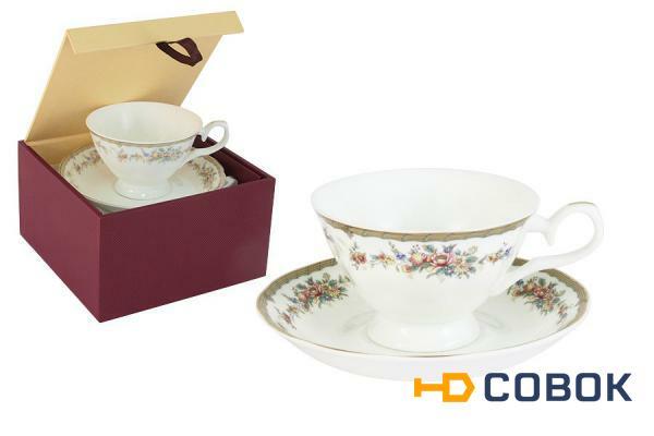 Фото Чашка с блюдцем Изабелла Emerald ( E5-15-606_CS-AL )