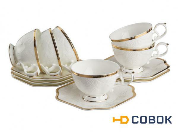 Фото Чайный набор на 6 персон 12 пр.200 мл..высота=7 см. Porcelain Manufacturing (264-708)