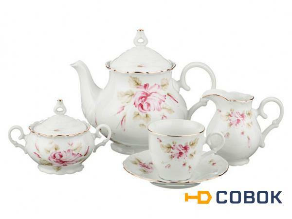 Фото Чайный сервиз на 6 персон 15 пр. "офелия" 1200/180/250/250 мл. Bohemia Porcelan (655-590)