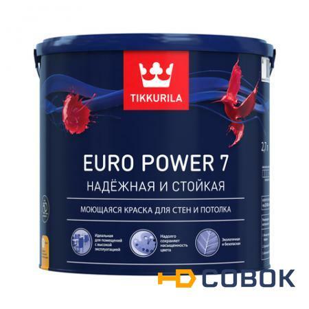 Фото Euro Power 7 - Евро Пауэр 7 (Тиккурила) моющаяся краска для стен и потолка