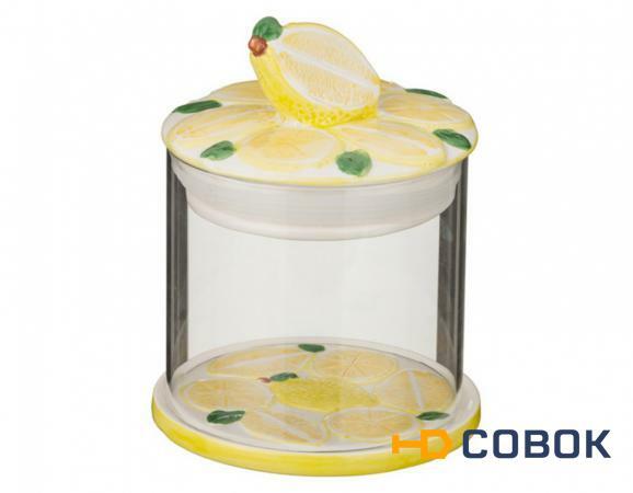 Фото Банка для сыпучих продуктов "лимон" 9,5*9,5*17,5 см. Dalian Hantai (157-133)