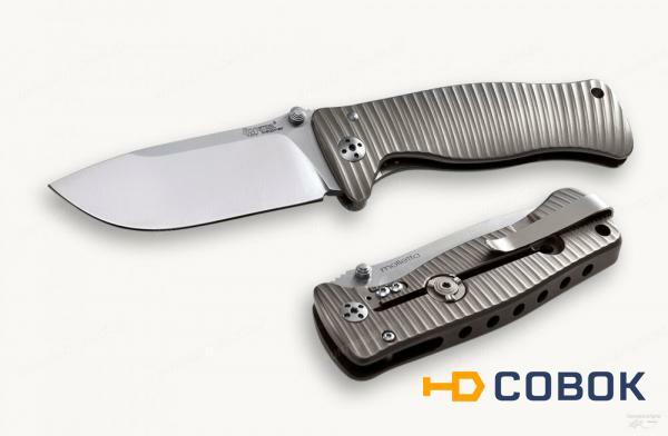 Фото Нож LionSteel серии SR-1 Titanium лезвие 94 мм в деревянной коробке Цвет Серый