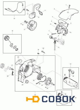 Фото Стартер ручной MAKITA DCS34 /DCS4610 в сборе