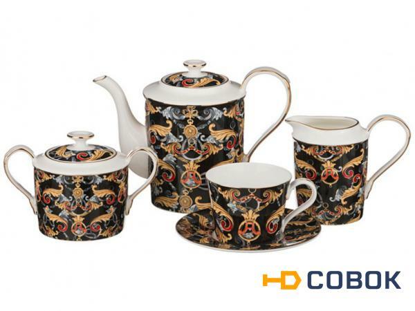 Фото Чайный сервиз на 6 персон 15 пр. 1000/475/350/240 мл. Porcelain Manufacturing (264-728)