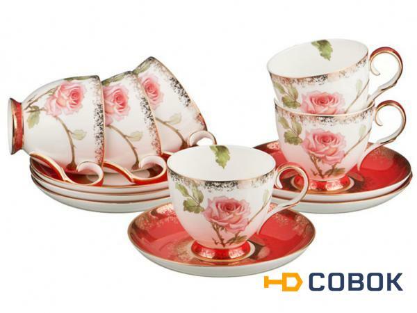 Фото Чайный набор на 6 персон 12 пр.250 мл Porcelain Manufacturing (22-1068)