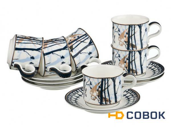 Фото Кофейный набор на 6 персон 12 пр.100 мл. Porcelain Manufacturing (22-1062)