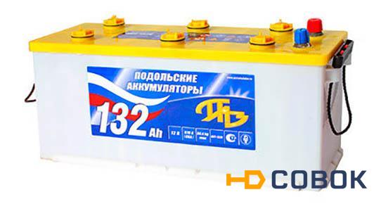 Фото Аккумулятор грузовой ПАЗ 6СТ-132 прям. 132Ач пр.