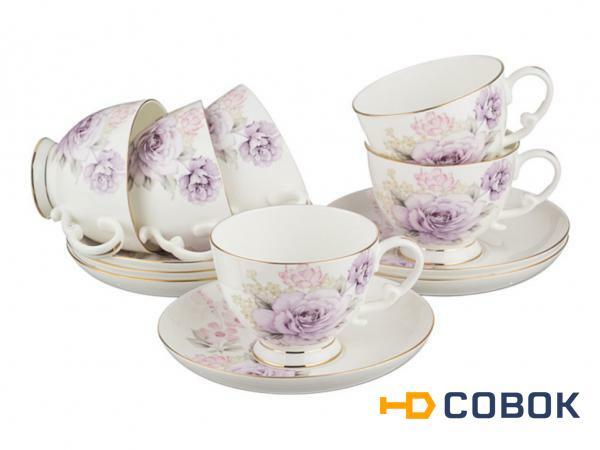 Фото Чайный набор на 6 персон 12 пр.250 мл. Porcelain Manufacturing (264-687)