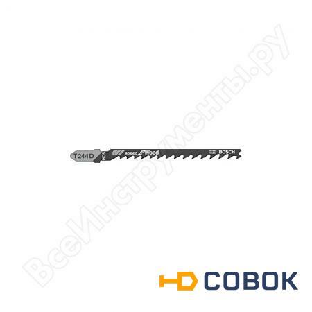 Фото Пильное полотно для лобзиков по дереву T244D HCS 25 шт. Bosch 2608633626