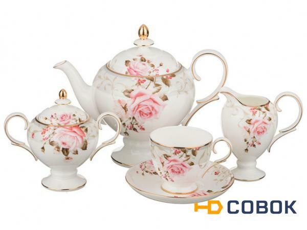 Фото Чайный сервиз "амелия" на 6 персон 15 пр. 1300/250 мл. Porcelain Manufacturing (22-1073)