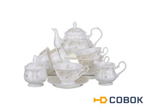 Фото Чайный сервиз на 6 персон 15 пр." эссэкс" 1100/200 мл. Porcelain Manufacturing (440-144)