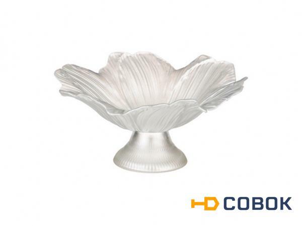 Фото Конфетница "цветок" белый диаметр=21 см. Dekor Cam (484-117)