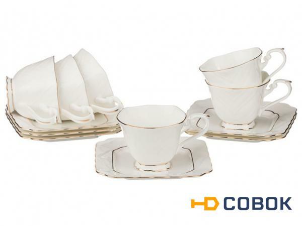 Фото Чайный набор на 6 персон 12 пр. 225 мл. Porcelain Manufacturing (264-732)