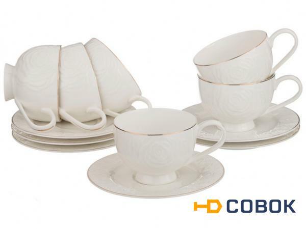 Фото Чайный набор на 6 персон 12 пр. 250 мл. Porcelain Manufacturing (361-015)