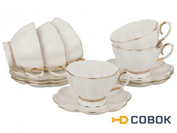 Фото Чайный набор на 6 персон 12 пр. 250 мл. Porcelain Manufacturing (779-148)