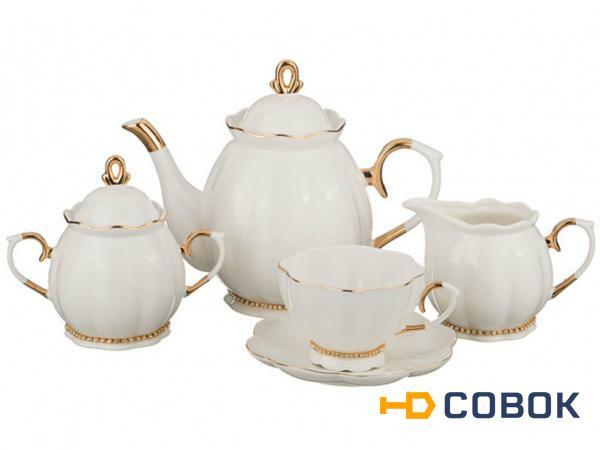 Фото Чайный сервиз на 6 персон 15 пр.1100/250/350/400 мл. Porcelain Manufacturing (779-152)