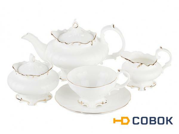 Фото Чайный сервиз на 6 персон 15 пр.800/250 мл. Porcelain Manufacturing (264-636)