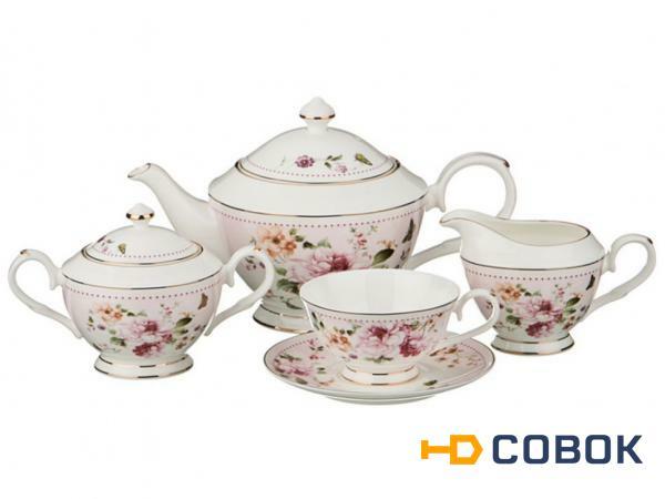 Фото Чайный сервиз на 6 персон 15 пр.1000/200 мл. Porcelain Manufacturing (264-698)