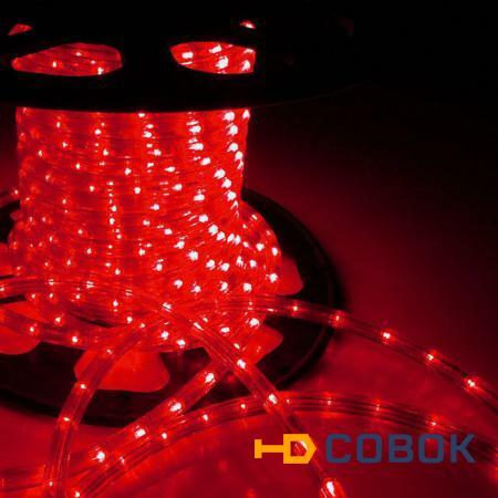 Фото Дюралайт светодиодный 13 мм круглый 3 жилы 220V Красный