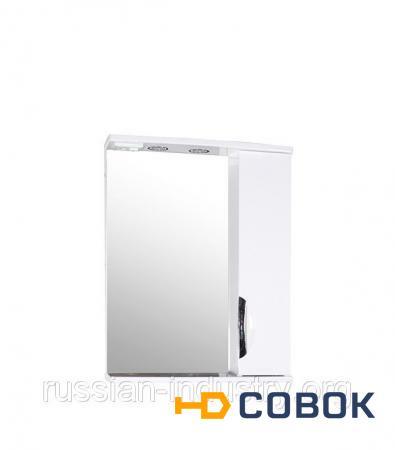 Фото Зеркальный шкаф АСБ-Мебель Мессина 600 мм с подсветкой белый