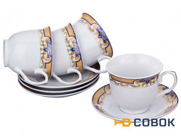 Фото Чайный набор на 4 персоны 8пр. 200 мл. диаметр=9 см. высота=8 см. Hebei Grinding (389-398)