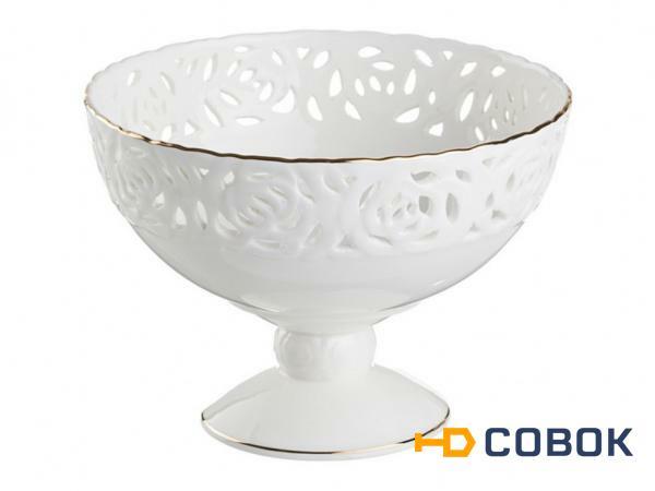 Фото Конфетница "blanco" диаметр=17,5 см.высота=12,5 см. Porcelain Manufacturing (264-444)