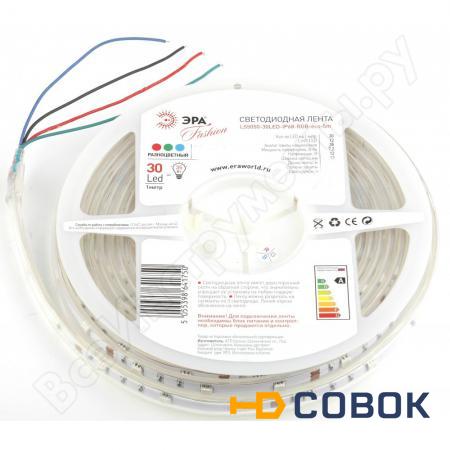 Фото Светодиодная лента LS5050-30LED-IP65-RGB-eco-3m ЭРА 642689 Б0002350