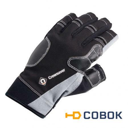 Фото CrewSaver Перчатки короткие чёрно-серые CrewSaver Short Finger Glove 6950 S 170 x 100 мм