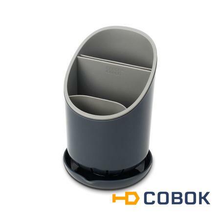 Фото Сушилка для столовых приборов со сливом dock™ серая (51160)