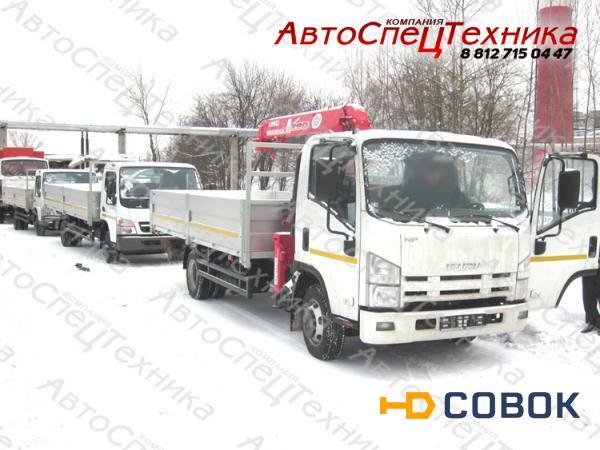 Фото ISUZU NPR75L-K (бортовой) с манипулятором UNIC UR-V293