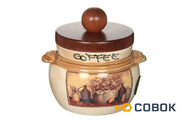 Фото Банка для кофе с деревянной крышкой Натюрморт - LCS670PLCV-AL LCS