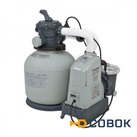 Фото Песочный фильтрующий насос с хлоргенератором Intex 28680 Kristal Clear Sand Filter Pump and Saltwater System