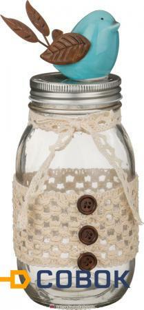 Фото Банка для сыпучих продуктов птичка 850 мл