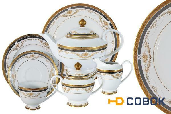 Фото Чайный сервиз Петергоф 42 предмета на 12 персон - MI2-K6861-Y6_42A-AL Midori