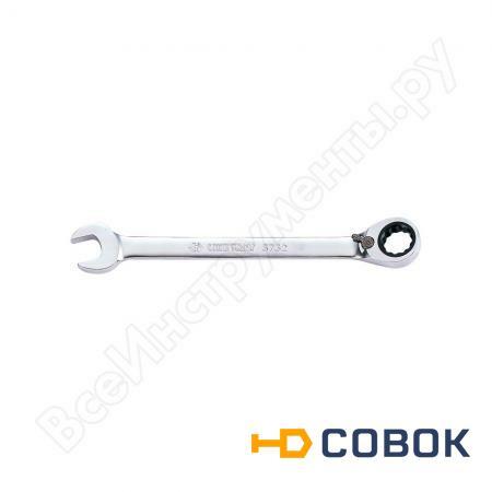 Фото Трещоточный комбинированный ключ с флажковым переключением 19мм KING TONY 373219M