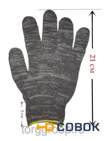 Фото Рабочие перчатки ХБ 4 нити 10 класс (Графит)