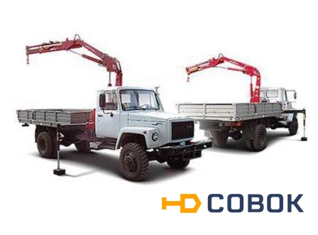 Фото ГАЗ-33081 "Садко" с манипулятором Fassi F50A.22