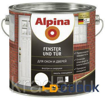 Фото Alpina Fenster und Tür (АЛЬПИНА) — глянцевая белая эмаль для окон и дверей