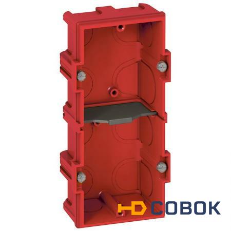 Фото Коробка многоместная Batibox для кирпичных стен 2 местная 4/5 модулей верт./гориз. монтаж гл. 40;080142