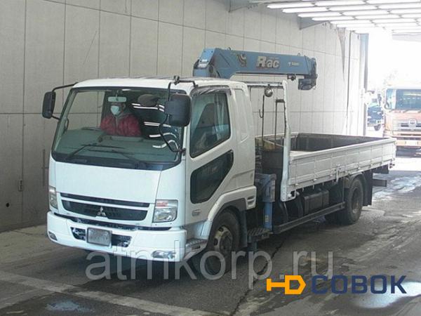 Фото Манипулятор бортовой MITSUBISHI FUSO кузов FK61F гв 2008 с КМУ Tadano борт 2,7 тн стрела 2,4 тн 8 м