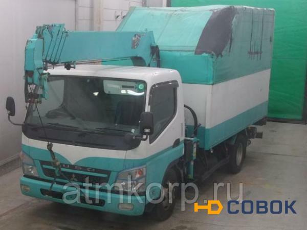 Фото Манипулятор фургон тент MITSUBISHI CANTER с КМУ Tadano гидроборт груз 2 т стрела 2,66 тн 14 м пробег 763 т.км
