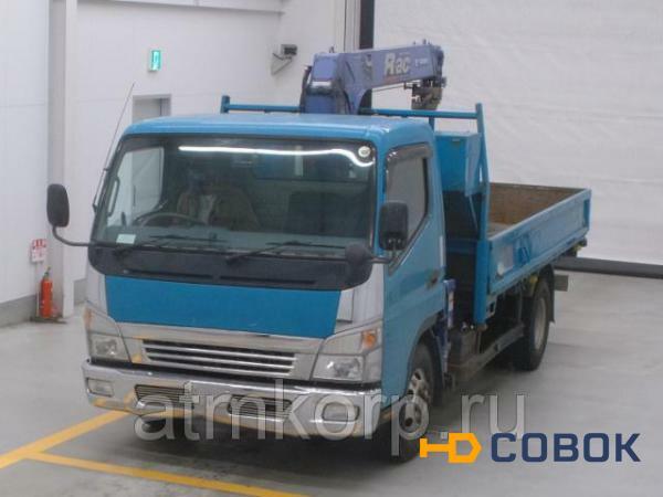 Фото Грузовик манипулятор бортовой MITSUBISHI CANTER гв 2008 с КМУ Tadano груз 3 т стрела 3 тн 8 м пробег 579 т.км