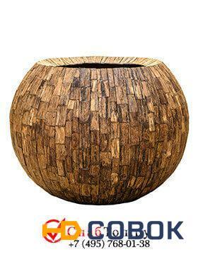 Фото Кашпо из натуральных материалов Cemani bowl cemani wood 6CEM78131