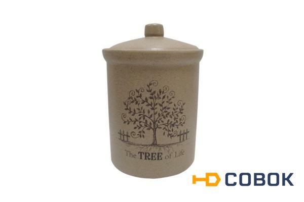 Фото Банка для сыпучих продуктов маленькая Дерево жизни Terracotta ( TLY301-4-TL-AL )