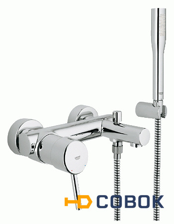 Фото Grohe Concetto New 32212001 Смеситель для ванны с душевым гарнитуром