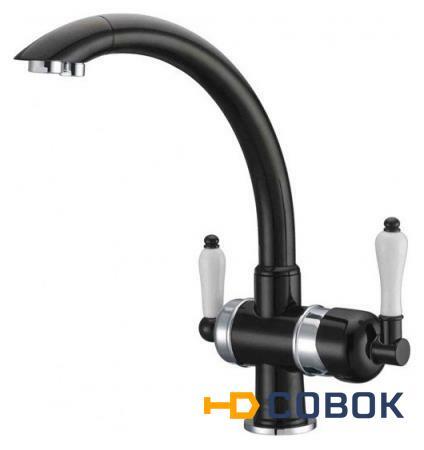 Фото Смеситель Zorg Clean Water ZR 327 YF chrome black для кухонной мойки